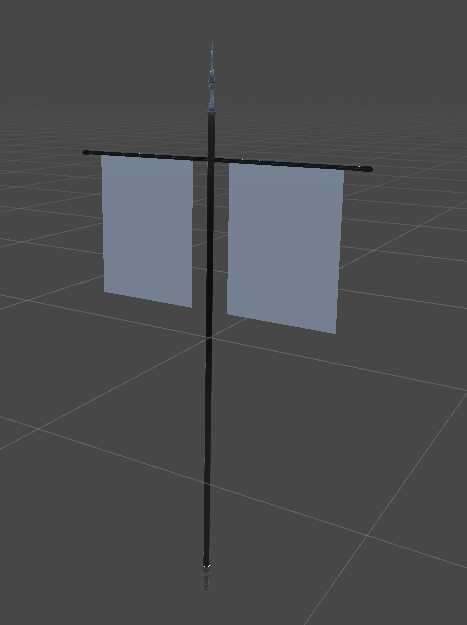 Banner with cloth physic Screenshot