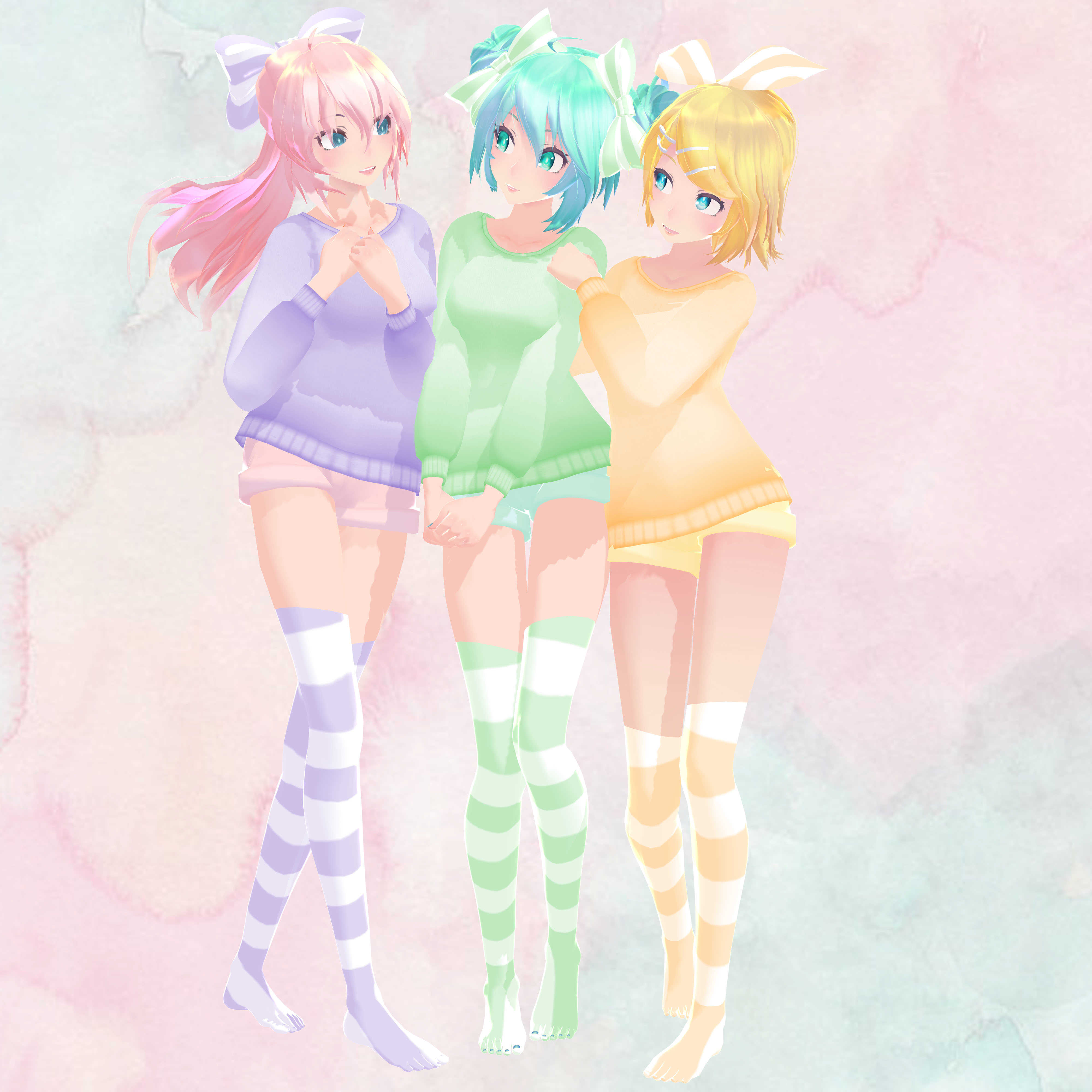  TDA Fluffy Rin {Lip Sync, Eye Track, 5 Emotes & Modded SDK} Screenshot