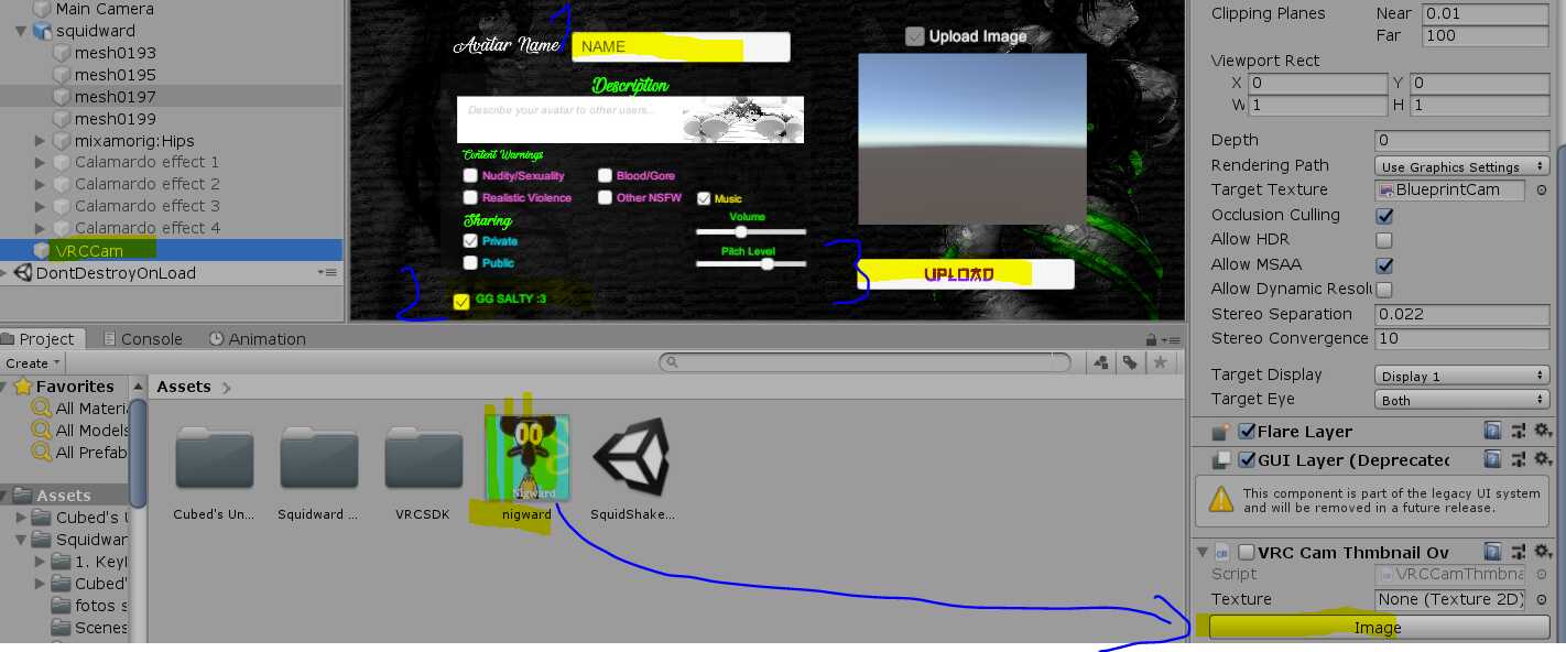 SquidBob cursed  (full animations & emotes-direct upload) Unity 2018.4.20f1 (LINKS IN DESCRIPTION) Screenshot