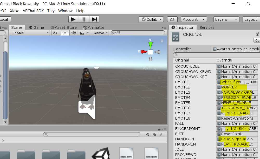 Brown Cursed Kolwalsky (full animations & emotes-direct upload) Unity 2018.4.20f1 (LINKS IN DESCRIPTION) Screenshot
