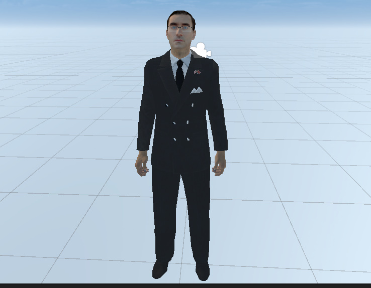 Simple Suit Man with US-Confederate Flag pin Screenshot