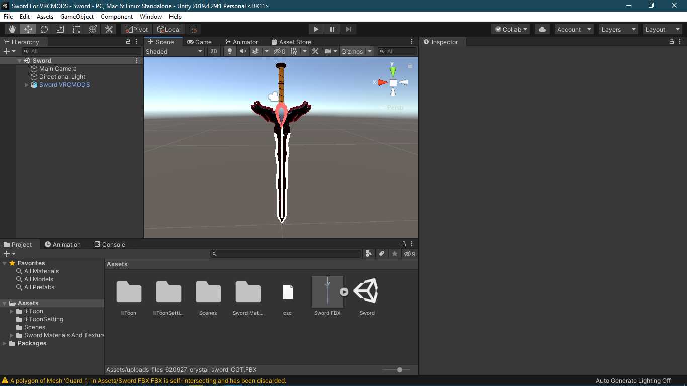 Sword With Texture and Materials / Sword FBX Model Screenshot