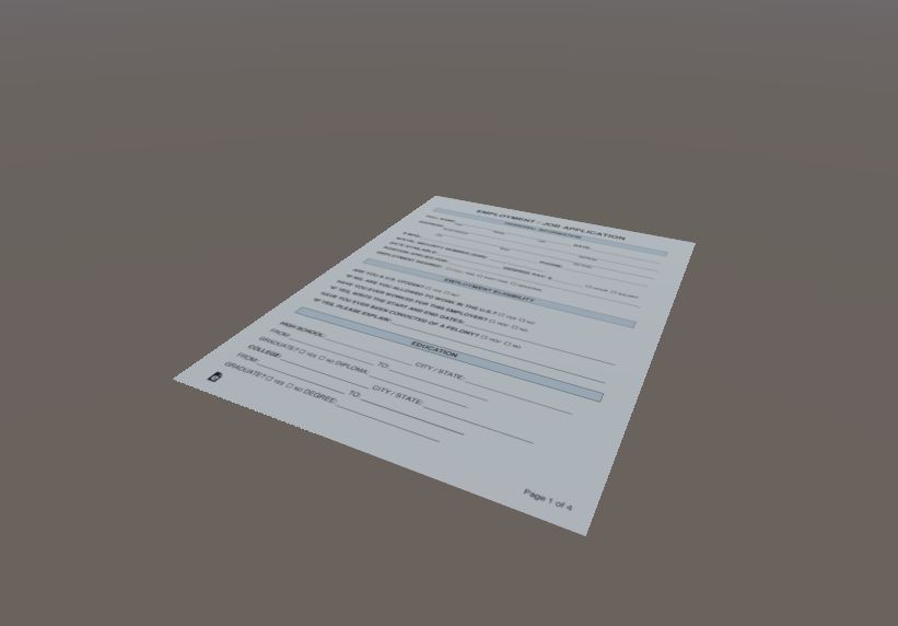 Job Application Screenshot